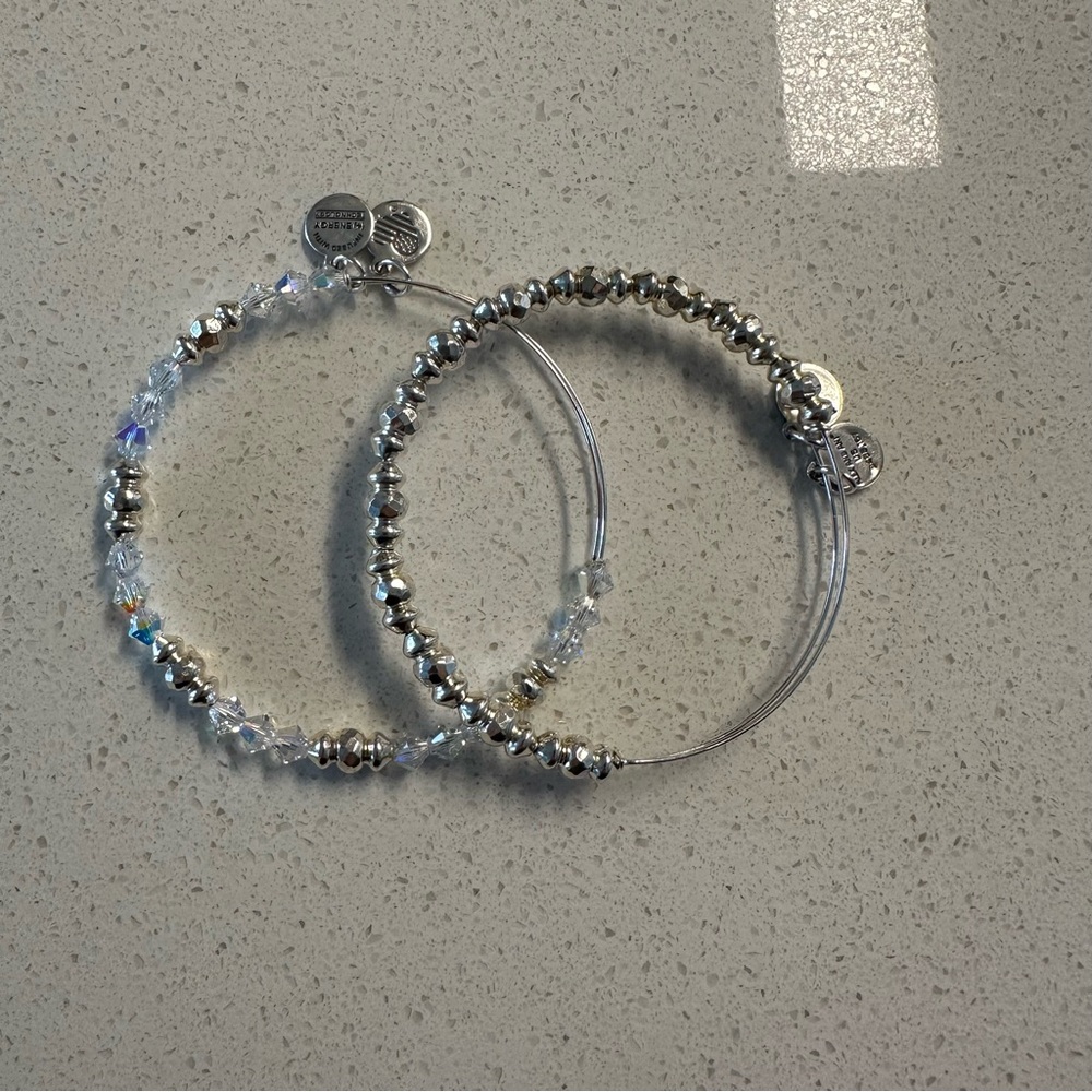 Silver Beaded Bracelet Set Alex and Ani